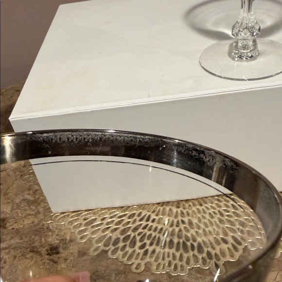 Reynolds “Royal Baroness” Platinum Lead Crystal Water/Wine Goblet, Set/4 (Set 2) - Picture 16 of 16